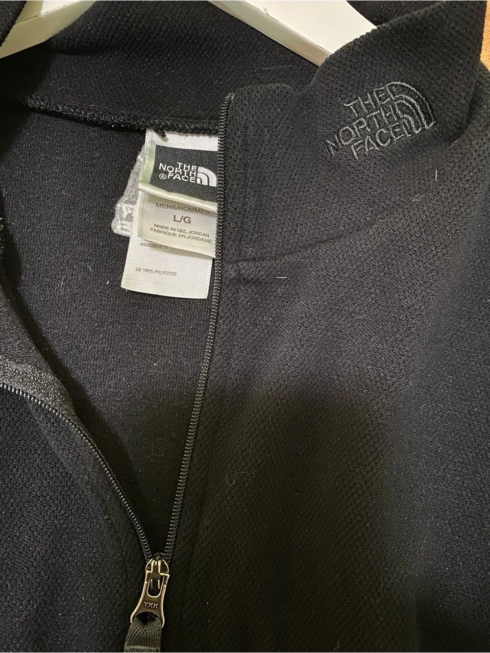 The North Face Men's Black Quarter Zip Pullover Fleece Flight Series polyester
